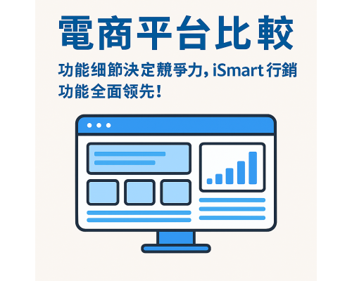 電商平台比較：細節功能決定競爭力，iSmart 行銷功能全面領先！