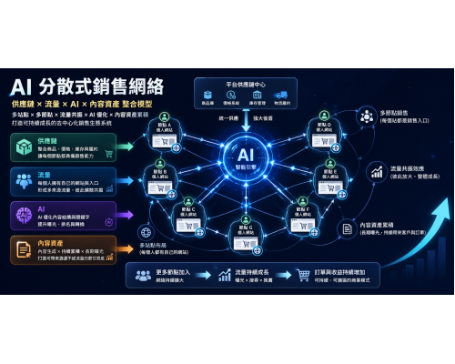 AI 分散式銷售網絡 把「內容」轉化為可被持續放大的數位資產。