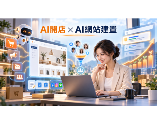 AI開店系統 x AI網站建置：以自動行銷與AI獲客系統，讓網站自然排序帶來長期流量